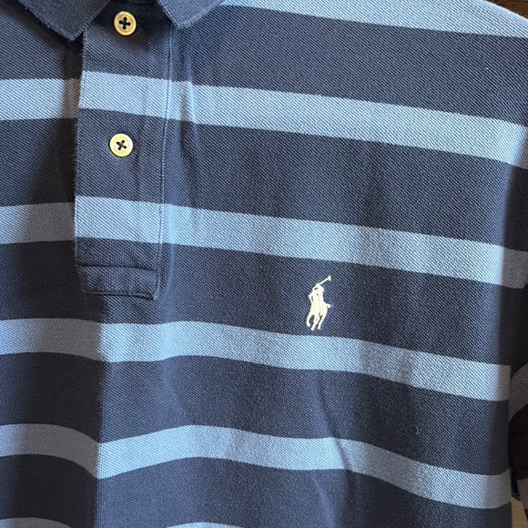 Polo by Ralph Lauren Men's Blue Striped Shirt - Picture 2 of 5